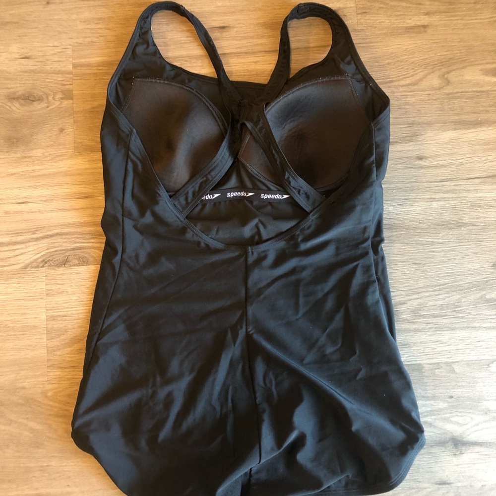 Speedo Women's Classic Black One Piece Swimsuit - Picture 6 of 7